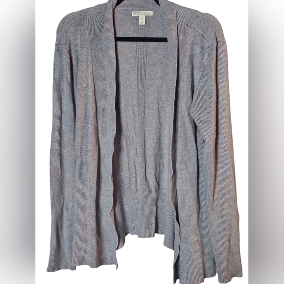 Dana Buchman Light Gray Open Front Cardigan - Picture 1 of 4
